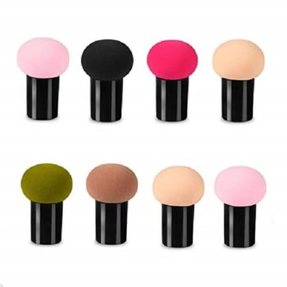 ShopCircuit Elastic Soft Mushroom Shape Beauty Blender/Puff | Pack of 8