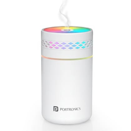 Portronics Magma Lite 260 ml Water Capacity Humidifier, 35 ml/h Mist Output, Continuous & Intermittent Modes, One-Button Control, Ultra Quiet for Home, Car & Bedside, Type-C Powered Portronics Magma Lite 260 ml Water Capacity Humidifier, 35 ml/h Mist Output, Continuous & Intermittent Modes, One-Button Control, Ultra Quiet for Home, Car & Bedside, Type-C Powered