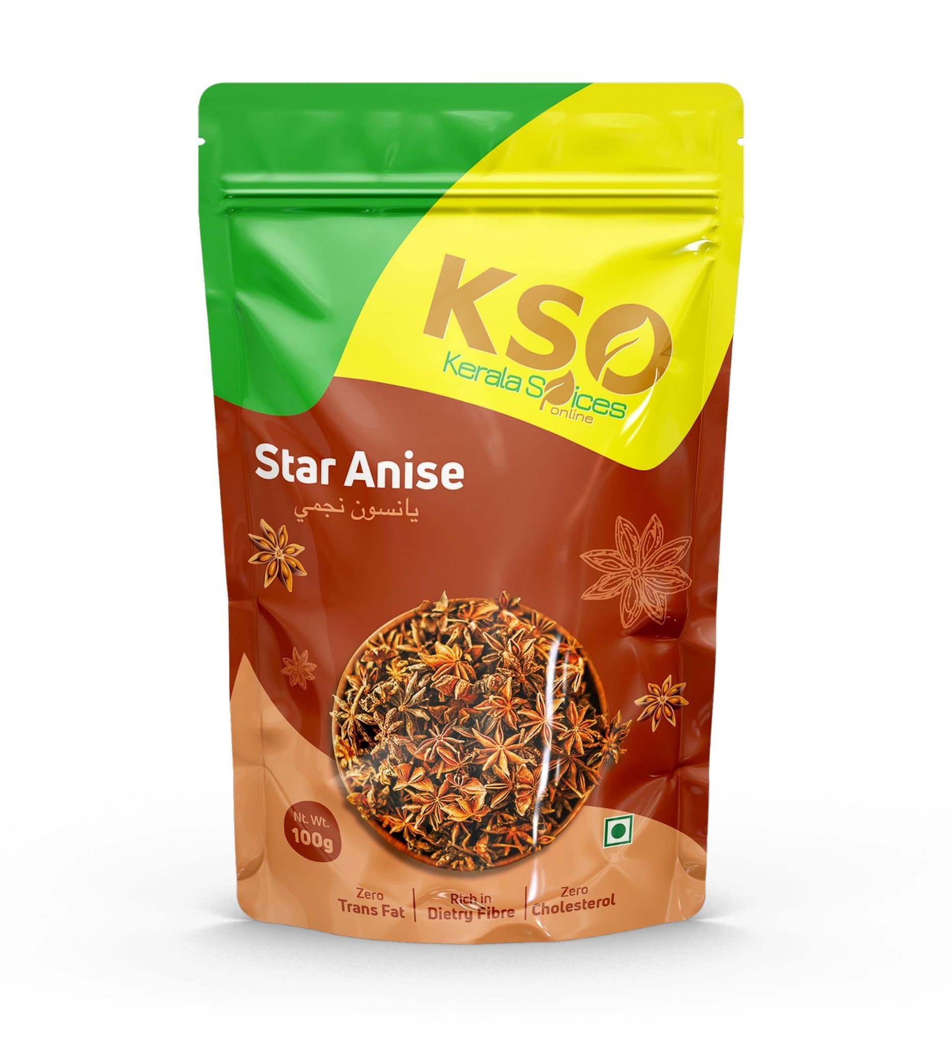 Kerala Spices 100% Natural Star anise whole Spices 100gm