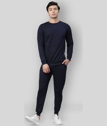 Rigo - Navy Blue Cotton Regular Fit Solid Men's Sports Tracksuit ( Pack of 1 )