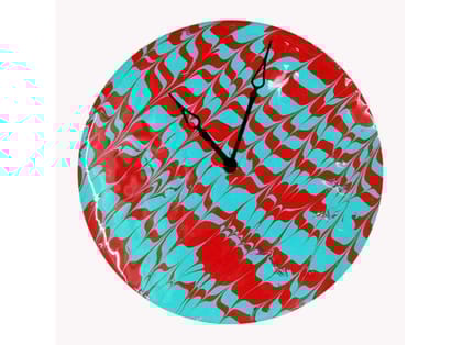 Fluid Art on MDF Round Clock DIY Kit by Penkraft