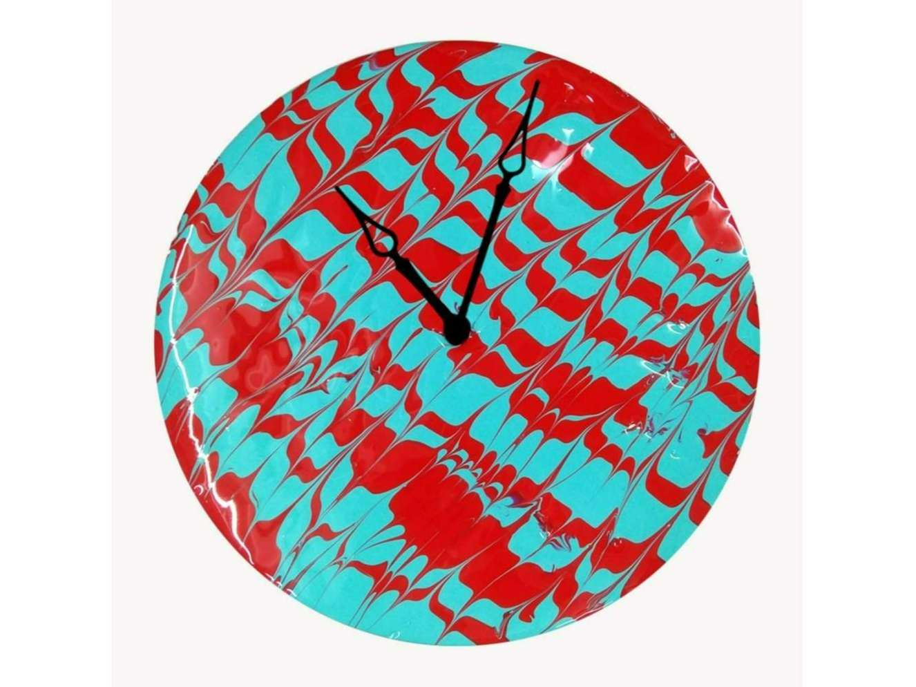 Fluid Art on MDF Round Clock DIY Kit by Penkraft
