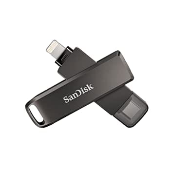 SanDisk 64GB iXpand Flash Drive Luxe for iPhone, iPad Pro, MAC Devices, Type-C Android Phone & Other Devices