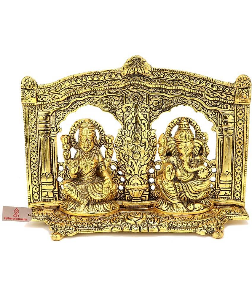 Spherulemuster Laxmi Ganesh Aluminium Idol
