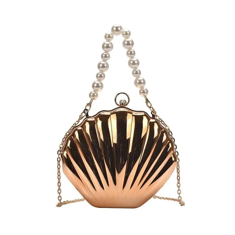 Fashion Women Designer Pearl Chain Shell Bags Acrylic Clutch Purse And Hand Bag