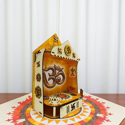 DIY Wooden Mandir Temple for Home | Build & Decor Wooden Pooja Mandir | Spiritual Craft Kit for Home Decor, Meditation & Gifting