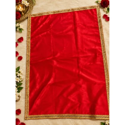 Designer Red Laddu Gopal/ Mata Rani And temple Pooja Aasan