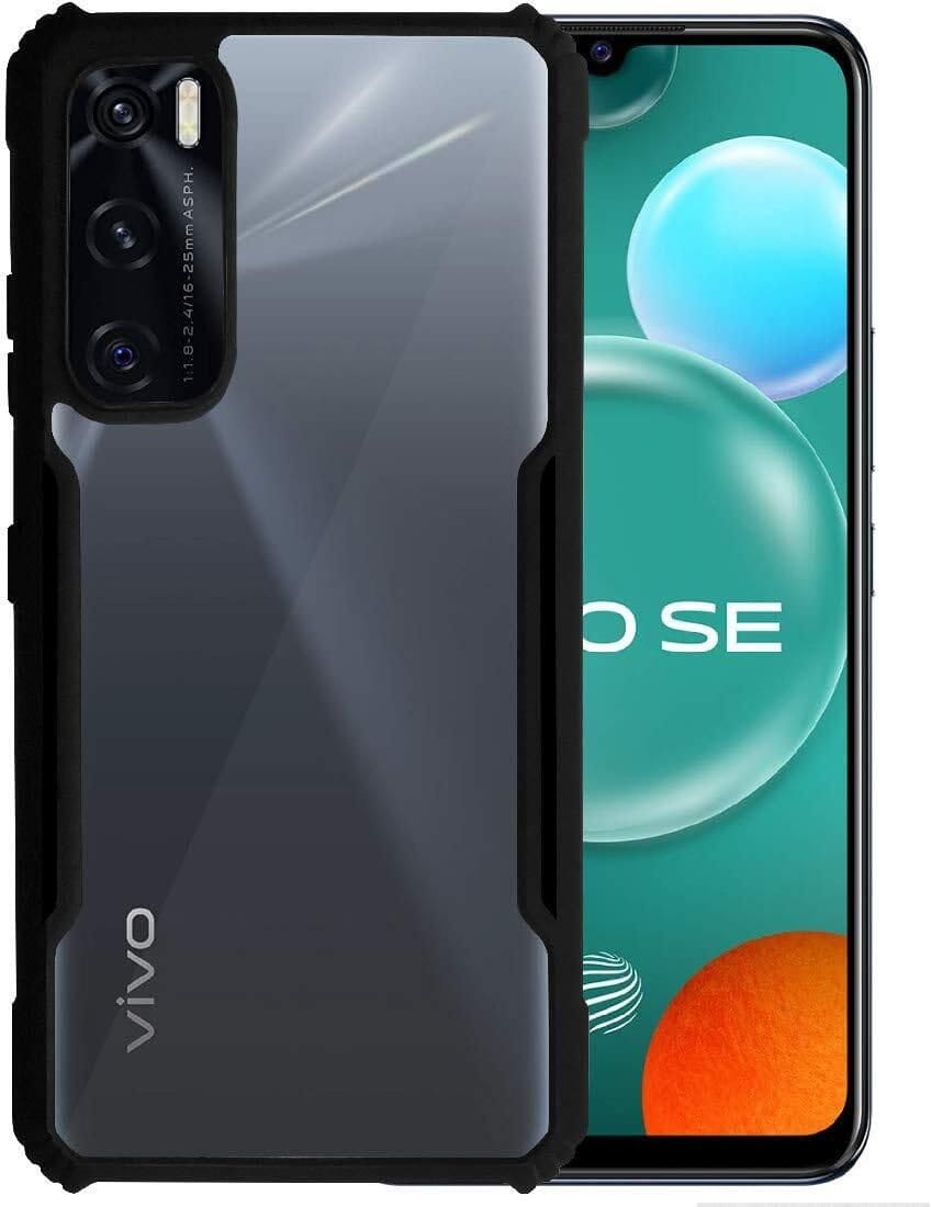 PLUGTECH Slim Shockproof Case | Matte Black Soft | Drop Protection | Precise Cutouts | Premium Mobile Cover for Vivo V20SE