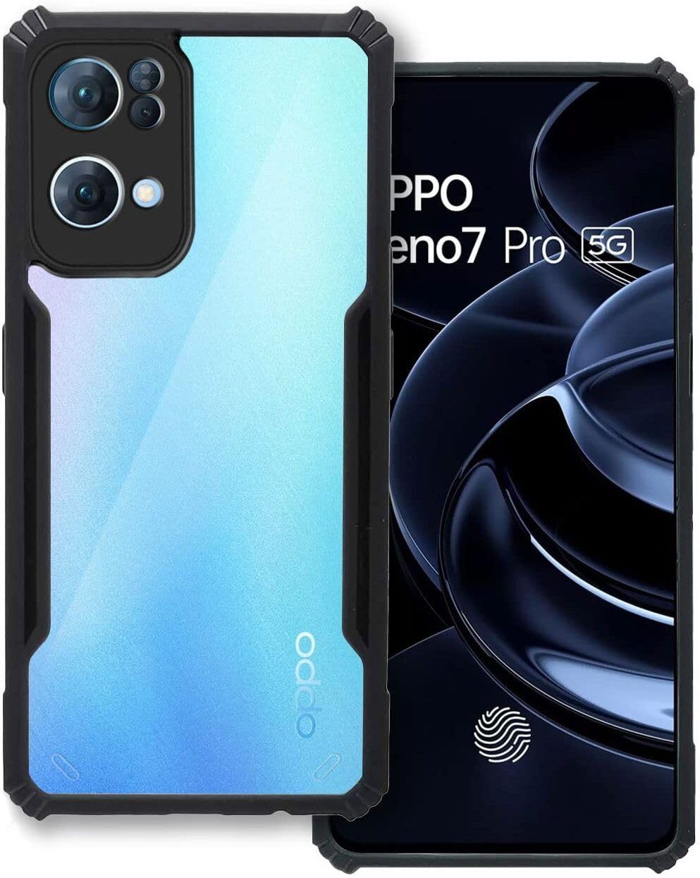 PLUGTECH Slim Shockproof Case | Matte Black Soft | Drop Protection | Precise Cutouts | Premium Mobile Cover for Oppo Reno 7 Pro