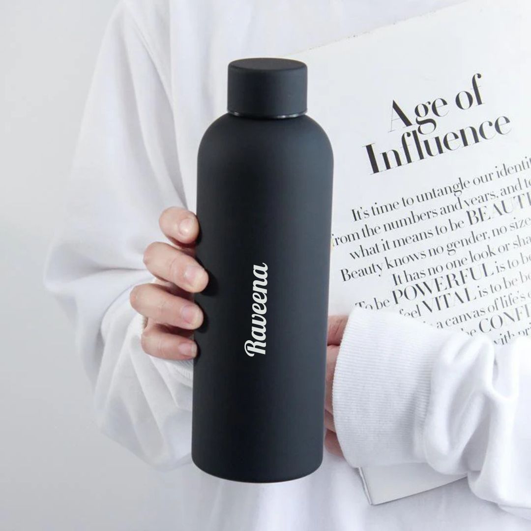 Personalized Gift : Stylish Rubber Bottle