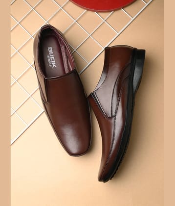 Bucik Brown Men's Slip On Formal Shoes