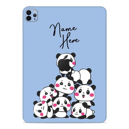 iPad Skin Panda Design - Custom Name