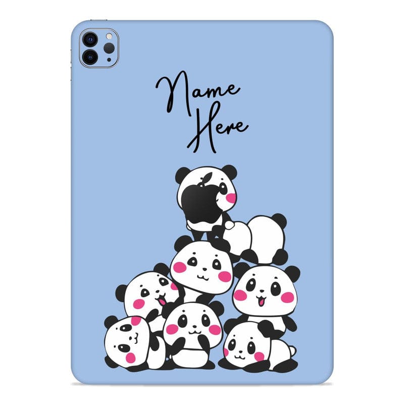 iPad Skin Panda Design - Custom Name