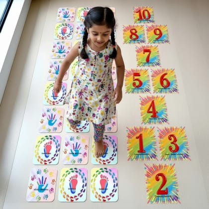 Customizable Peel and Stick Hopscotch Game for Kids – DIY Indoor Floor Game for Fun and Learning