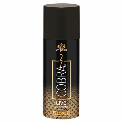 ST.JOHN Deo Cobra Live Limited Edition Deodorant Body Spray for Long Lasting Protection 150ml (Pack of 12)