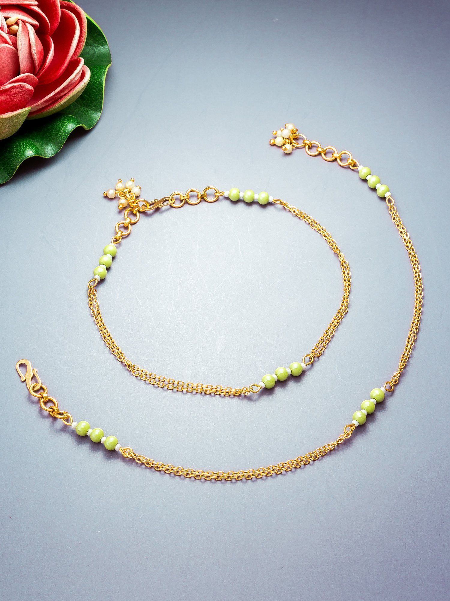 Morison Golden Charm Anklet A Luxurious Addition to Your Style