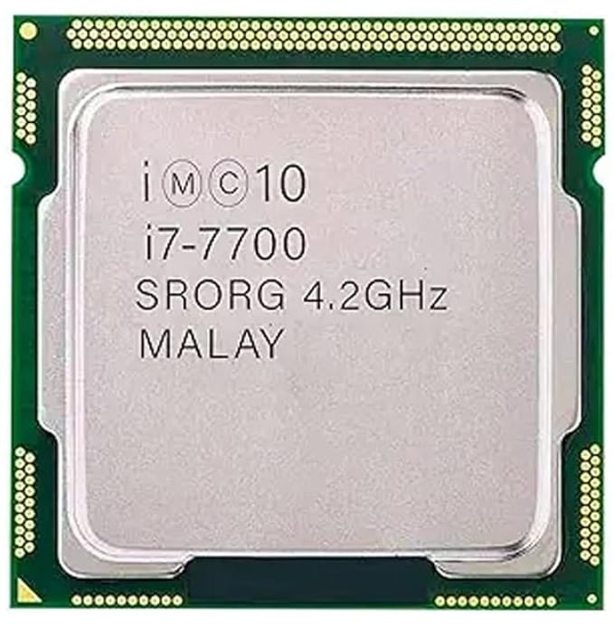 Intel Core i7 7700 7th Generation, 2.9/3.6/4.2 GHz, LGA 1151 Socket, 4 Cores, 8 Threads, 8 MB Cache, Desktop Processor, 1 Year Warranty (Silver)