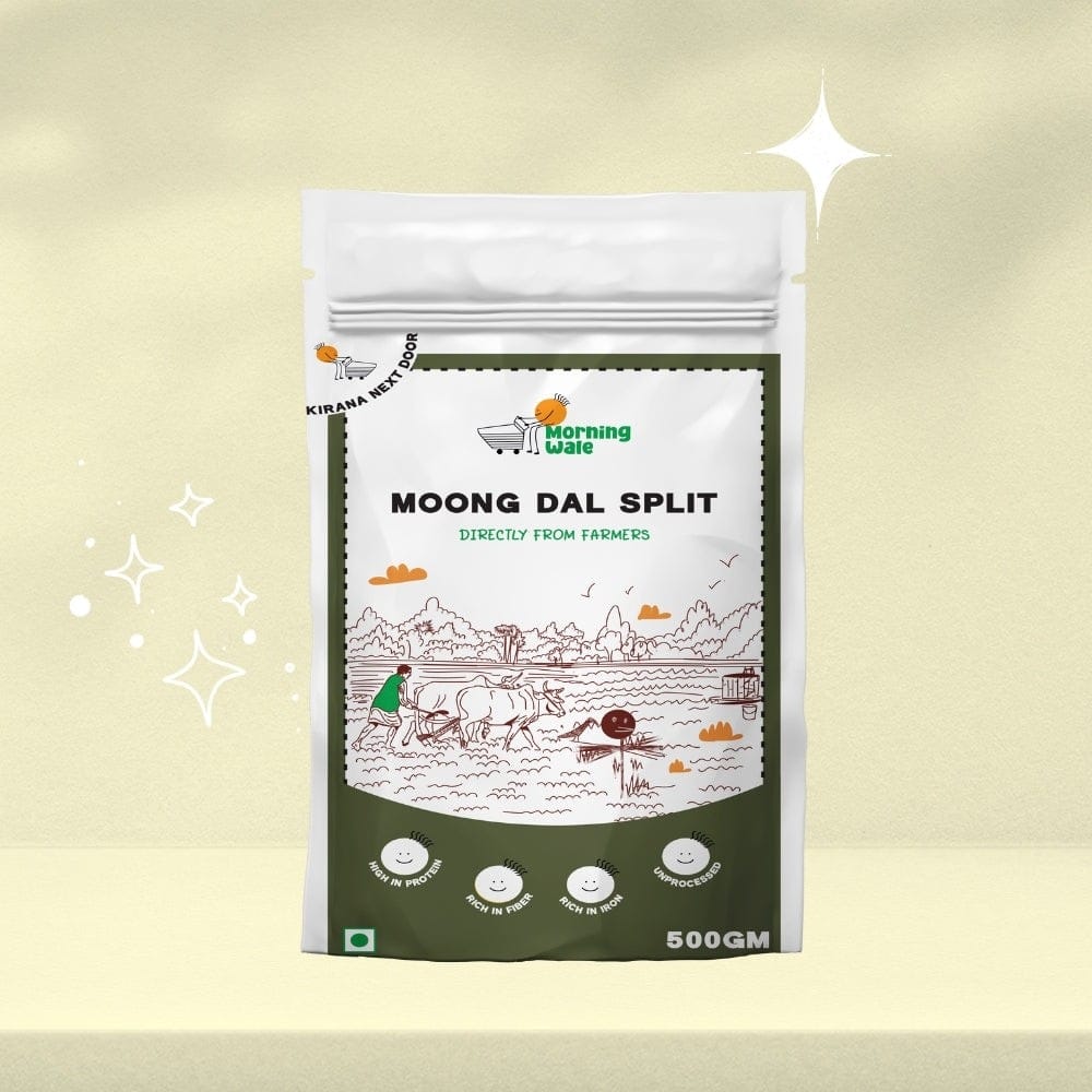Morning Wale Moong Dal Split / Chilka (450g) | Split Green Gram | Fiber Rich
