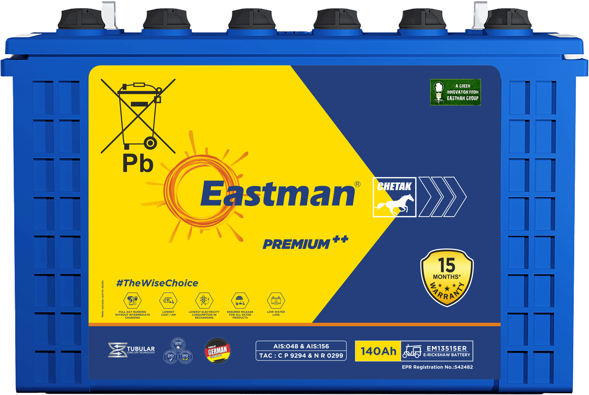 Eastman E-Rikshaw Battery EM13515ER