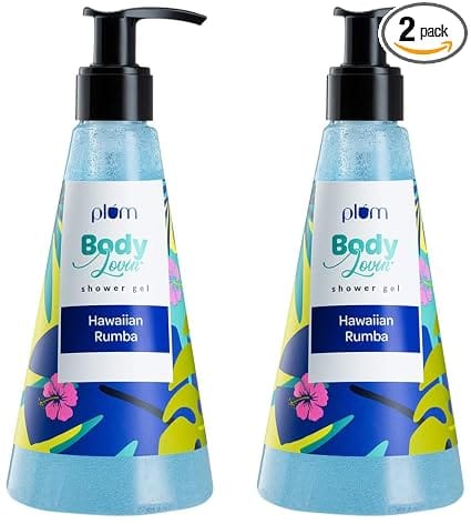 Plum BodyLovin' Hawaiian Rumba Shower Gel | SLS-Free Body Wash For Women & Men | Long Lasting Beachy Fragrance | Aloe-Infused Nourishing Body Cleanser For Soft & Smooth Skin (240 ml) (Pack of 2) Plum BodyLovin' Hawaiian Rumba Shower Gel | SLS-Free Body W