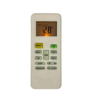 AC Remote No.142 with Backlight Midea AC Remote Control (White)