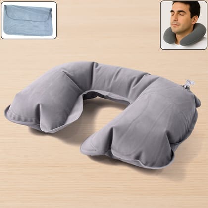 Inflatable & Foldable, Pillow U Shape Air Cushion Travel Pillow (1 Pc / Mix Color)