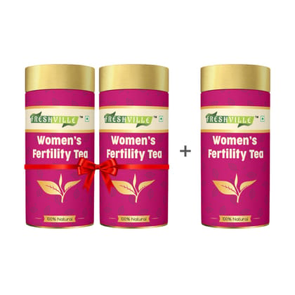 Freshville Women Fertility Tea 3 Months Pack Supports Hormonal Balance and Fertility 300gram Freshville Women Fertility Tea 3 Months Pack Supports Hormonal Balance and Fertility 300gram