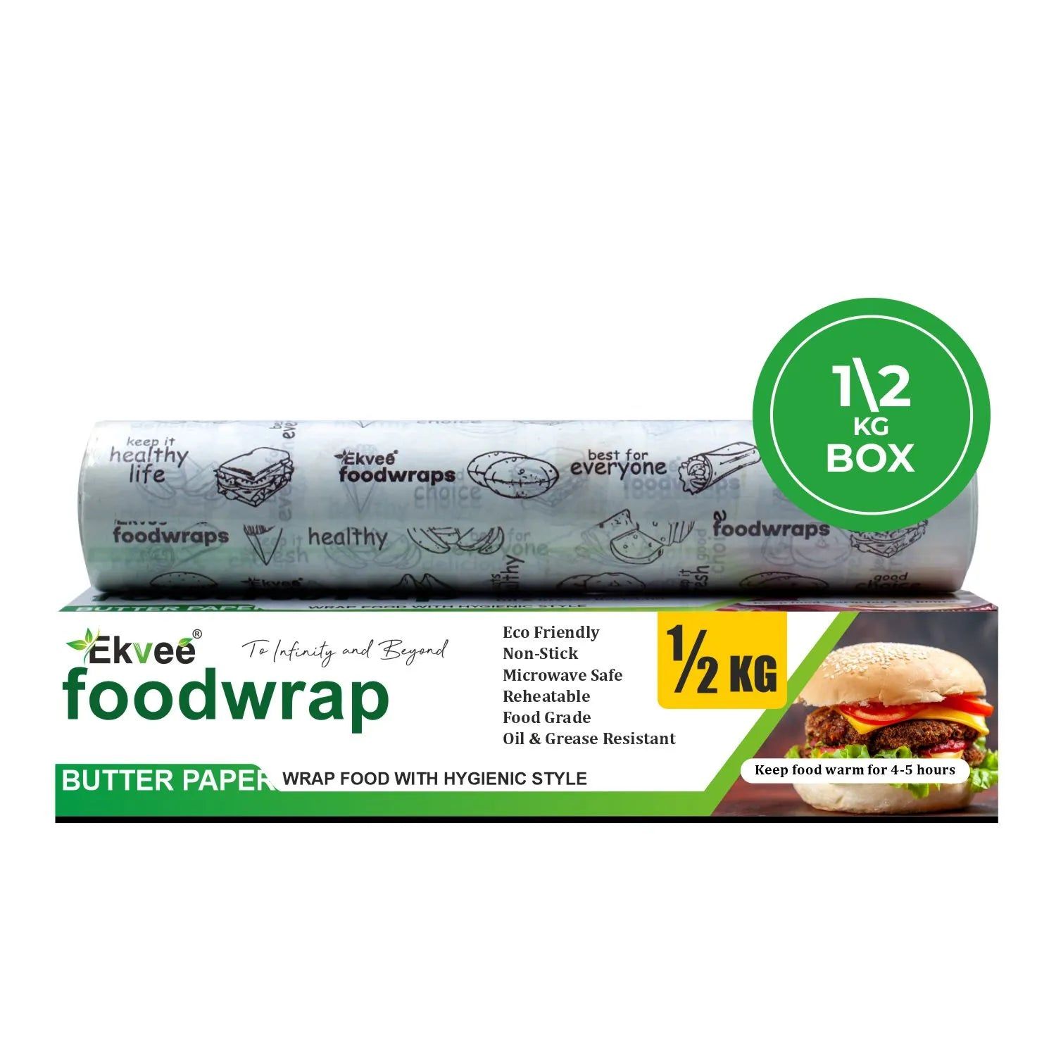 Food Wrapping Paper Roll 1/2 kg with Box