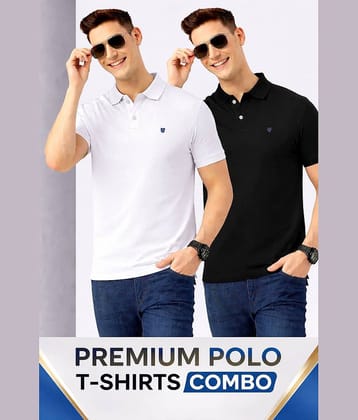Alexender Men Cotton Blend Regular Fit Solid Polo T Shirt ( Multicolor )