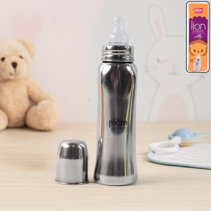 Supermom Lion Stainless Steel Feeding Bottle – 250ml