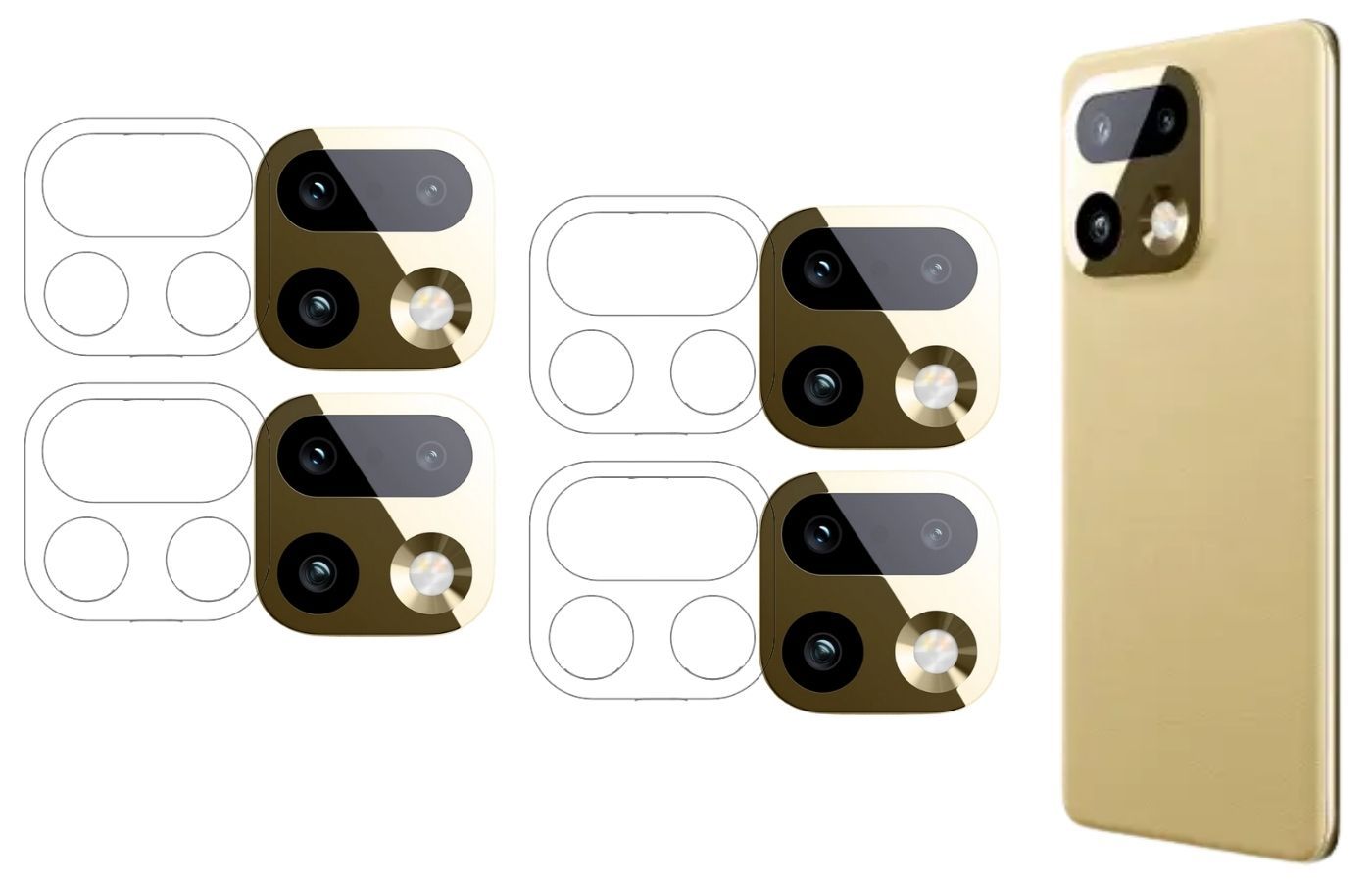ISAAK Back Camera Lens Protector compatible for Realme 16 Pro Plus 5G (Pack of 4)
