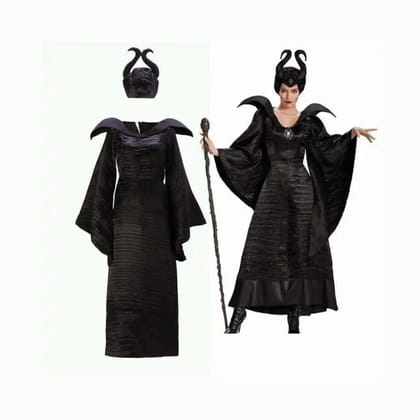 Maleficent Adult Costume with Headband L
