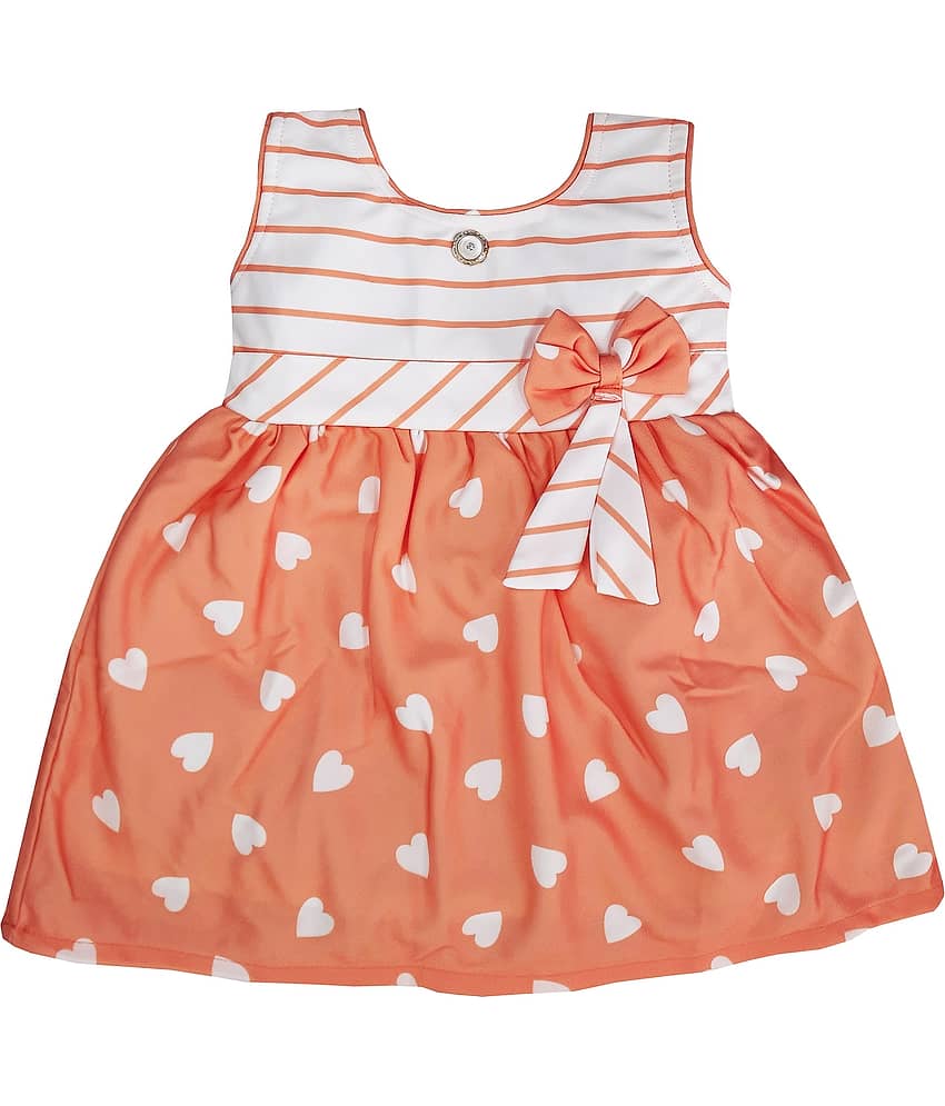 LITTLE PANDA Baby Girls Satin Frocks ( Pink )