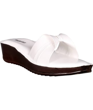 Footprints White Women's Slip On Heels