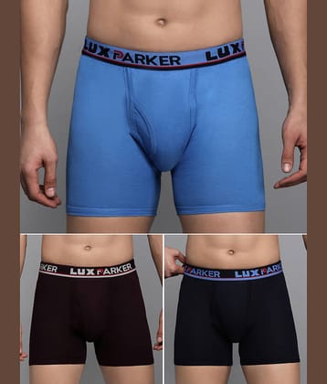 LUX PARKER Pack of 3 Cotton Blend Trunks For Men's ( Multicolor9 )