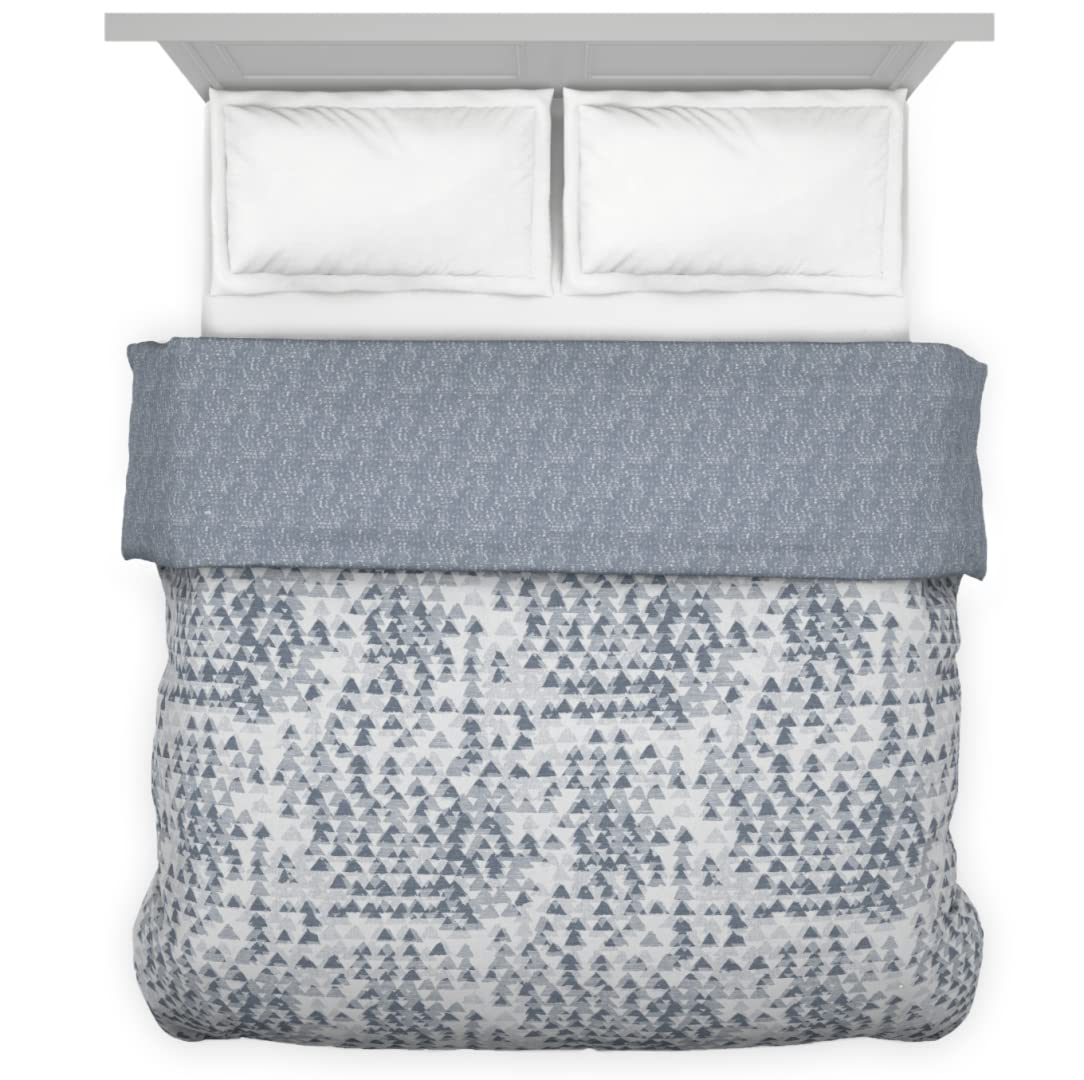DDECOR - Zeta Collection 100% Cotton Geometric Pattern 136TC King Quilt |229 CM X 274 CM| - Blue