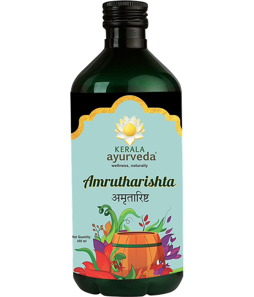 Kerala Ayurveda Amrutharishta 450 ml | For Post Illness Weakness| Relieves fatigue | To Restore Energy Level | Immunity Booster |100% Herbal