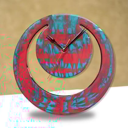 Resin Art on MDF Moon Clock DIY Kit by Penkraft