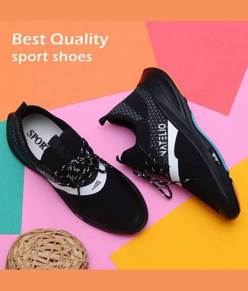 Figor Stylish/Running Shoes - Black Men's Sneakers