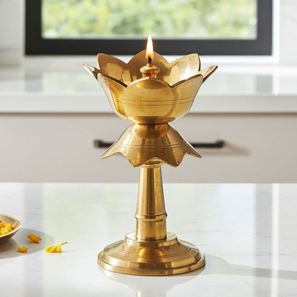 Brass Kamal Stand Deepak No.4 (FMAS634 E)