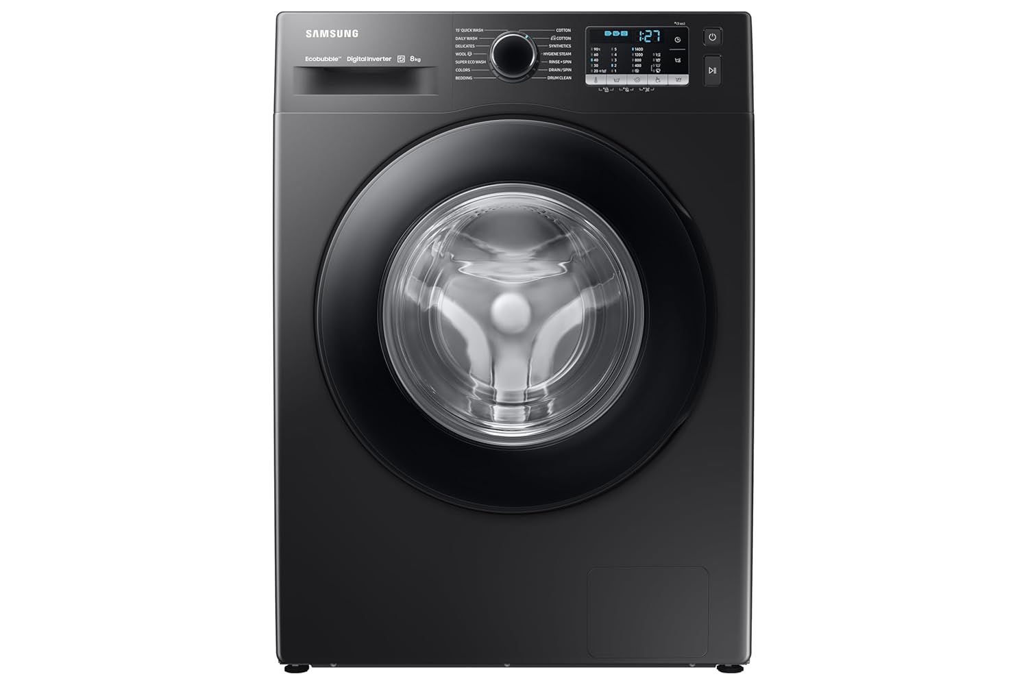 Samsung 8 kg, Hygiene Steam with Inbuilt Heater, Digital Inverter, Fully-Automatic Front Load Washing Machine (WW80TA046AB1TL, Black) Samsung 8 kg, Hygiene Steam with Inbuilt Heater, Digital Inverter, Fully-Automatic Front Load Washing Machine (WW80TA046