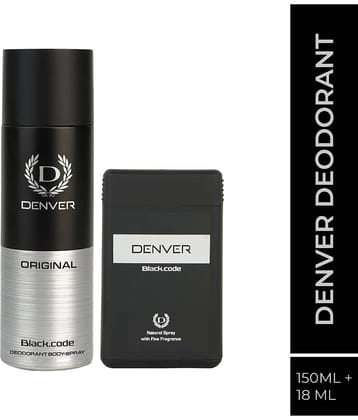 Denver Deodorant Spray & Pocket Perfume Fresh Strong -Fragrance For Men ( Pack of 2 )