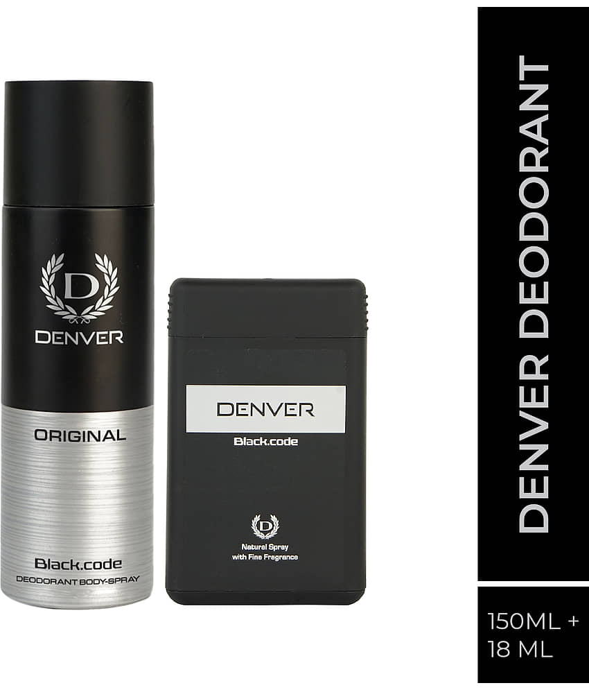 Denver Deodorant Spray & Pocket Perfume Fresh Strong -Fragrance For Men ( Pack of 2 )