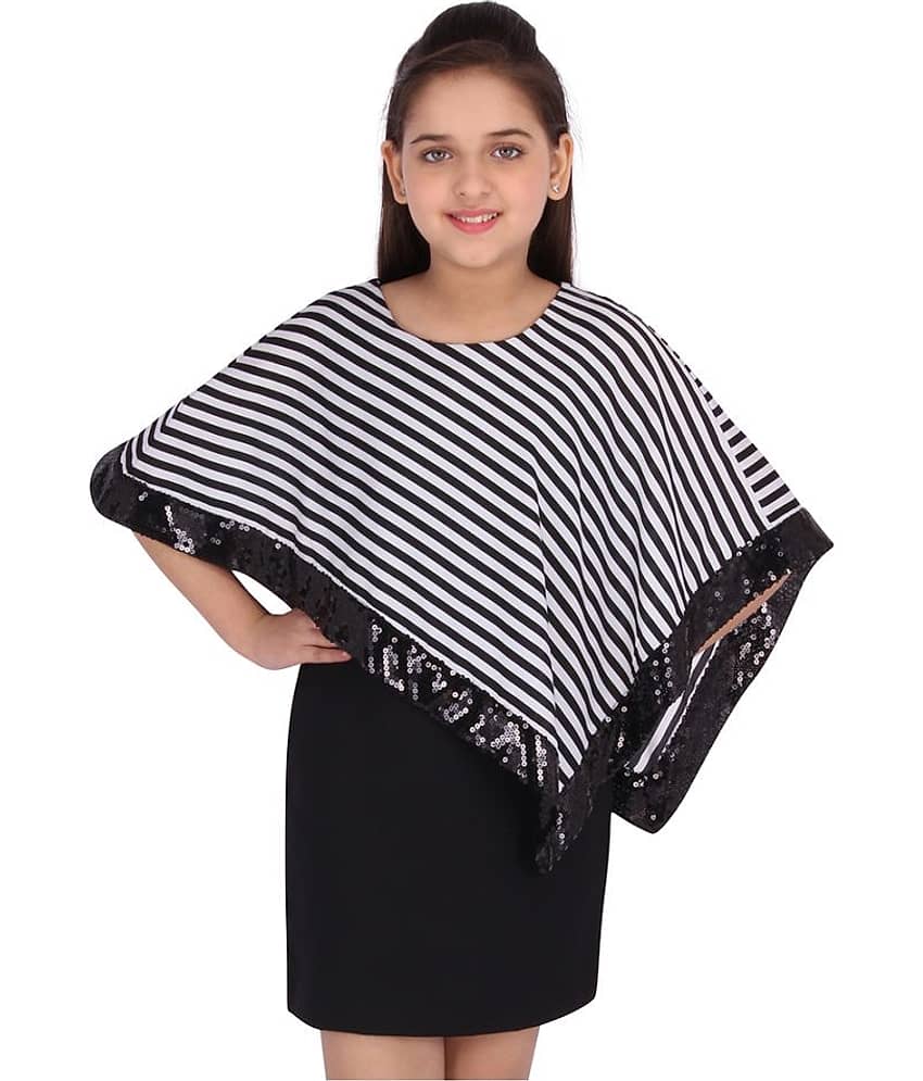 Cutecumber Georgette Shift Dress For Girls ( , Black )