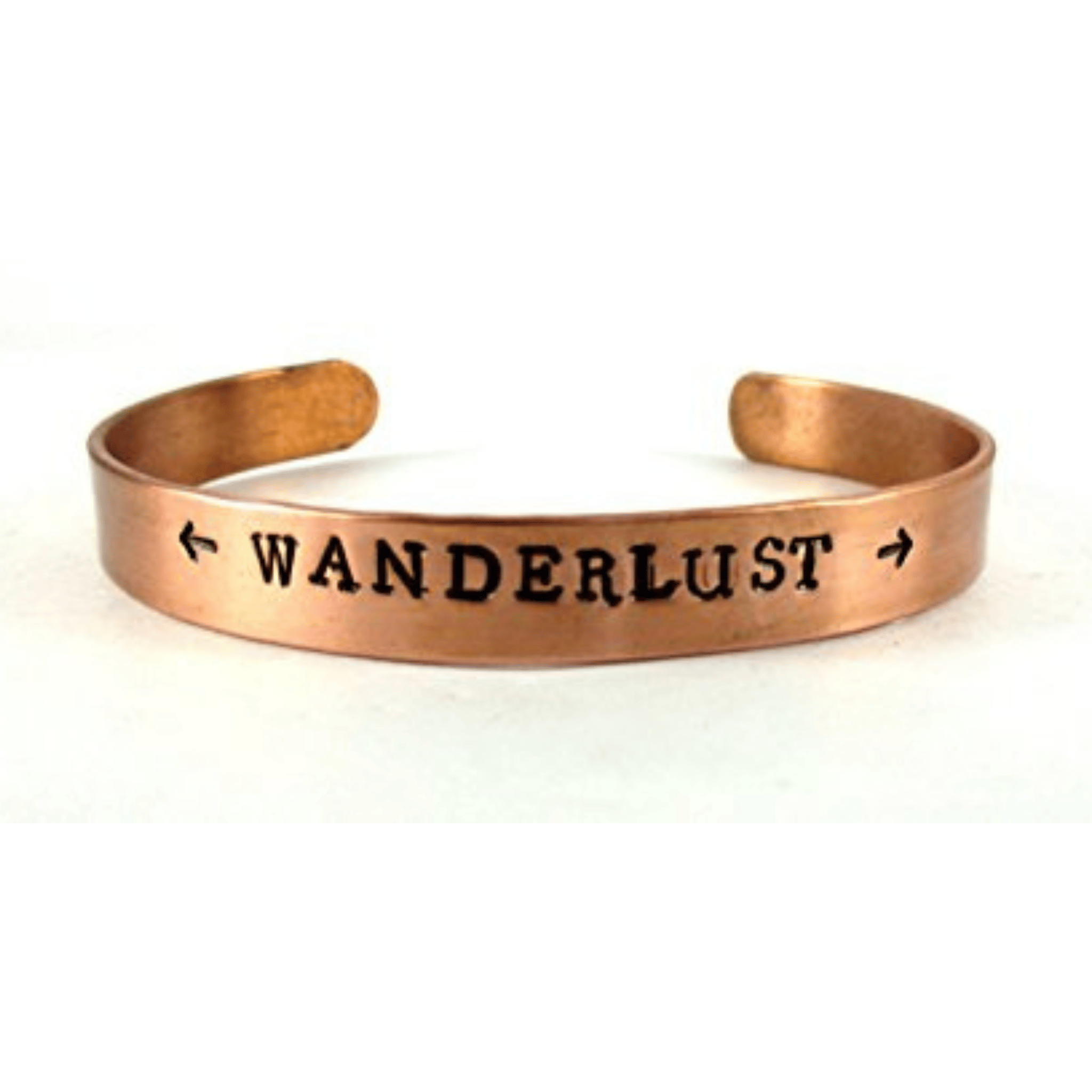 Streetsoul Copper Kada Wanderlust Bracelet for Men Hand Crafted Kada Stamped Pure Copper Oval Cuff Bracelet 9mm Width Gift for Men