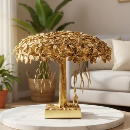 Brass Bargad Tree Showpiece | Vastu Nature Decor, Height : 15.5 Inch (BSMAS1880 D)