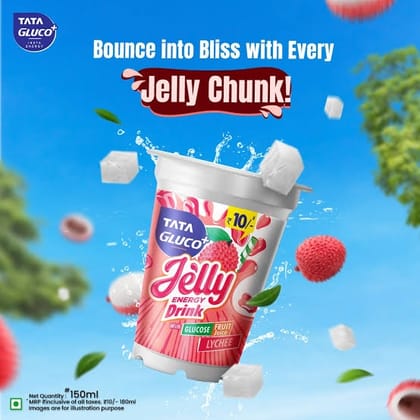 Tata Gluco +  Jelly Energy Drink Litchee 150 ml