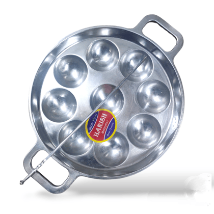 INDOLIUM PANIYARAM / APPAM / KUZHIPPANIYARAM MAKER - 9 CUP WITH TURNER ROD