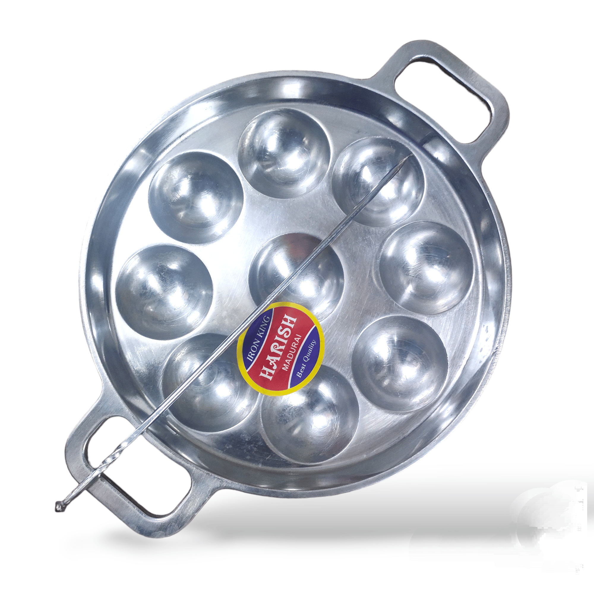 INDOLIUM PANIYARAM / APPAM / KUZHIPPANIYARAM MAKER - 9 CUP WITH TURNER ROD