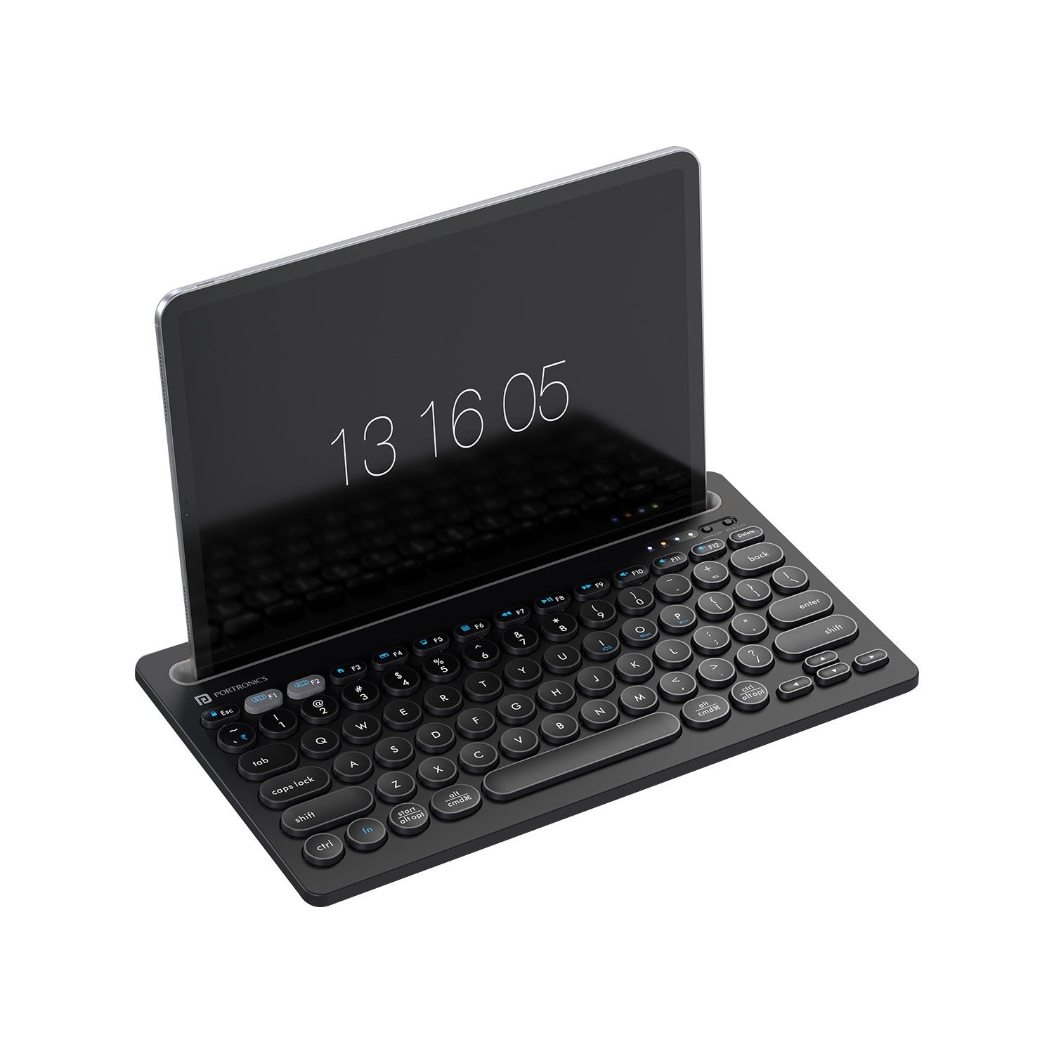 Portronics Bubble Dock Dual Wireless, Rechargeable, Tablet Holder, Multi-Device Pairing